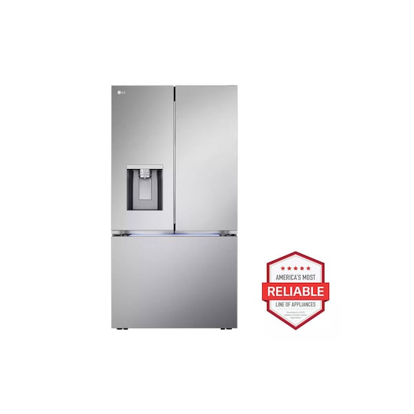 Lg 26 cu. ft. Smart Stainless Steel Counter-Depth French Door Refrigerator LRYXC2606S - main